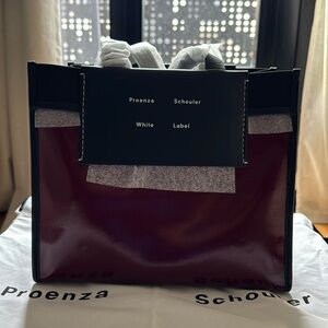 Proenza Schouler White Label Large Morris Tote in Coated Canvas